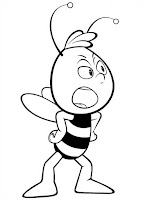 Willy angry Maya the Bee coloring Pages