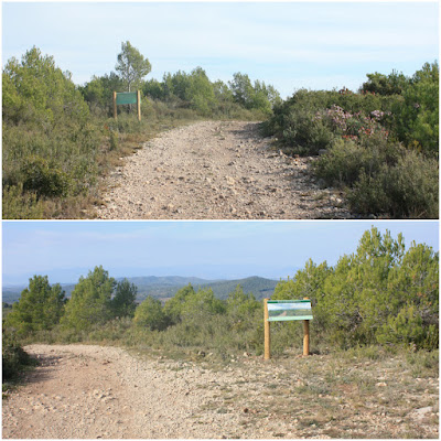 BONASTRE-LA MOLA-BOSC DE L'OBAGA DEL MAIÀ-MUNTANYES DEL TET-MASIA D'ESCANSA, Ruta Bonastrec i Camí d'Albinyana a Masarbonès, plafó informatiu al Mirador del Massís de Bonastre