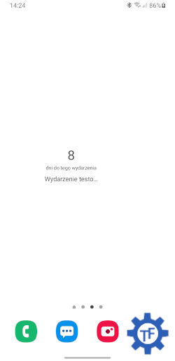 Widget odliczanie dni na telefonie Samsung