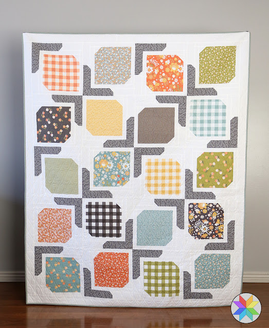 Dinner Party quilt pattern by Andy Knowlton of A Bright Corner - quilt pattern in four sizes, perfect for Layer Cake squares or fat quarters