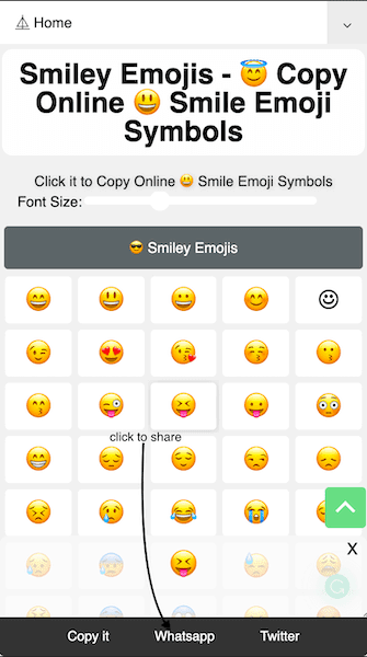 How to share 😎 smiley emojis on WhatsApp?