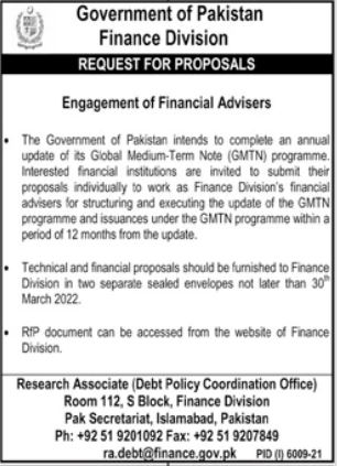 Jobs In  Finance Division