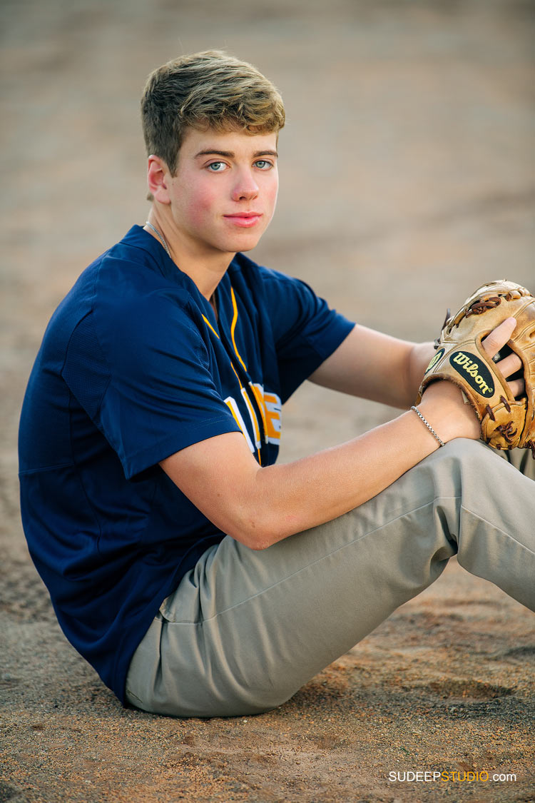 Senior Pictures with Baseball Sports by SudeepStudio.com Ann Arbor Senior Portrait Photographer