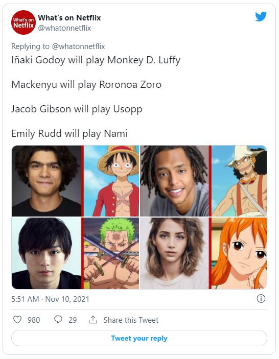 One Piece がnetflixで実写ドラマ化へ メインキャストも発表 海外の反応 かいこれ 海外の反応 コレクション