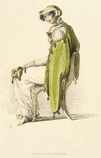 Fashion Plate, 'Carriage Dress' for 'The Repository of Arts' Rudolph Ackermann (England, London, 1764-1834) England, London, April 1, 1813 Prints; engravings Hand-colored engraving on paper
