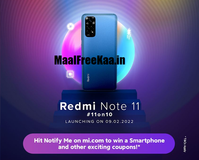 Get Free Redmi Note 11 By Hit Notify Me Button