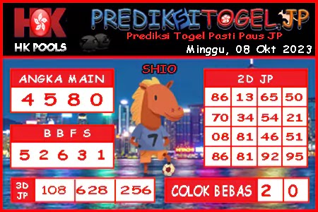 Prediksi Togel Hongkong JP Minggu 08 Oktober 2023