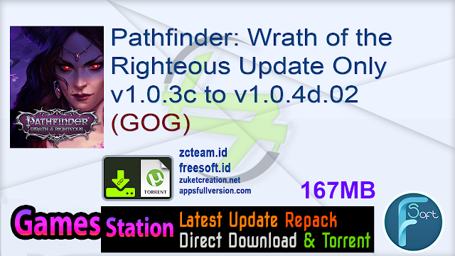 Pathfinder: Wrath of the Righteous Update Only v1.0.3c to v1.0.4d.02 (GOG)