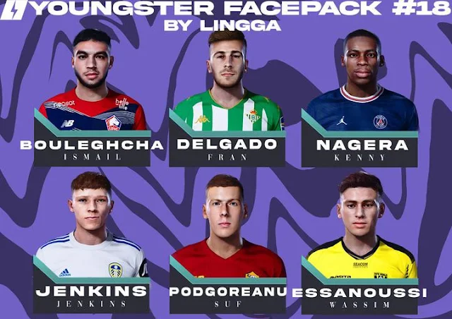 Youngster Facepack V18 2021 For eFootball PES 2021