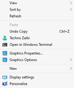 Add Your Name in Center of Desktop Context Menu in Windows 11