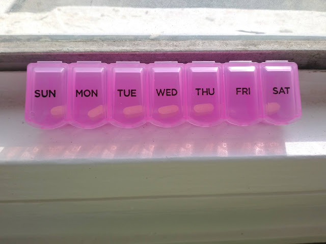 My first pill organizer. December 2021.