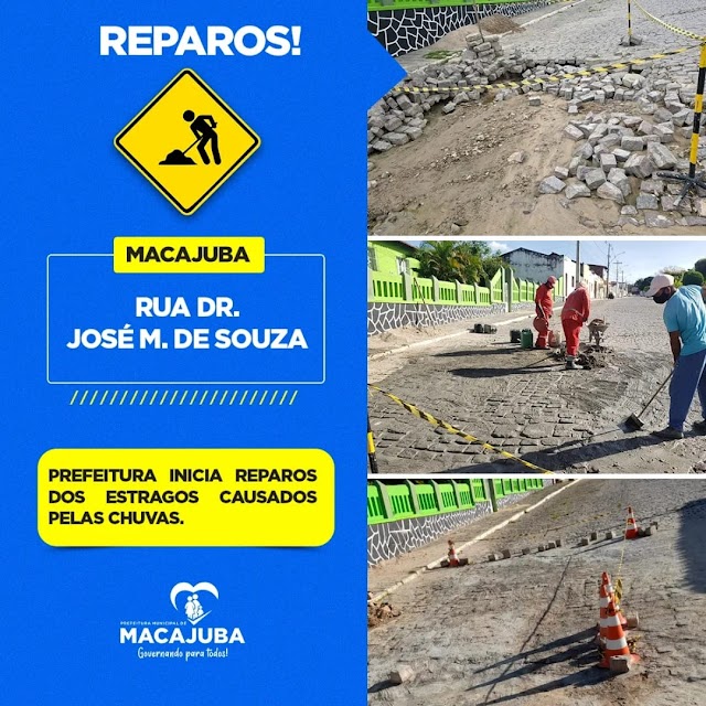 Prefeitura de Macajuba intensifica ações de reparos dos estragos causados pelas chuvas