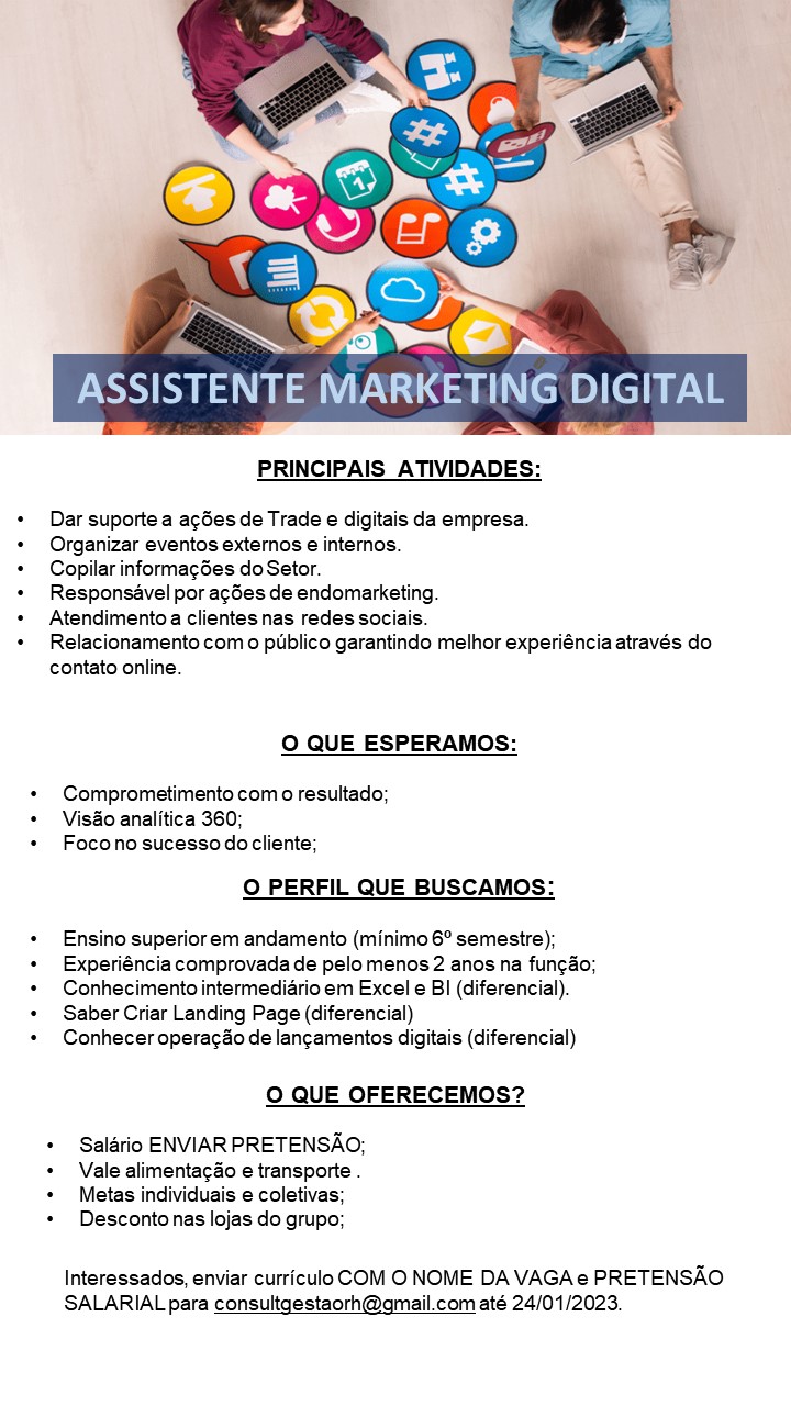  ASSISTENTE MARKETING DIGITAL