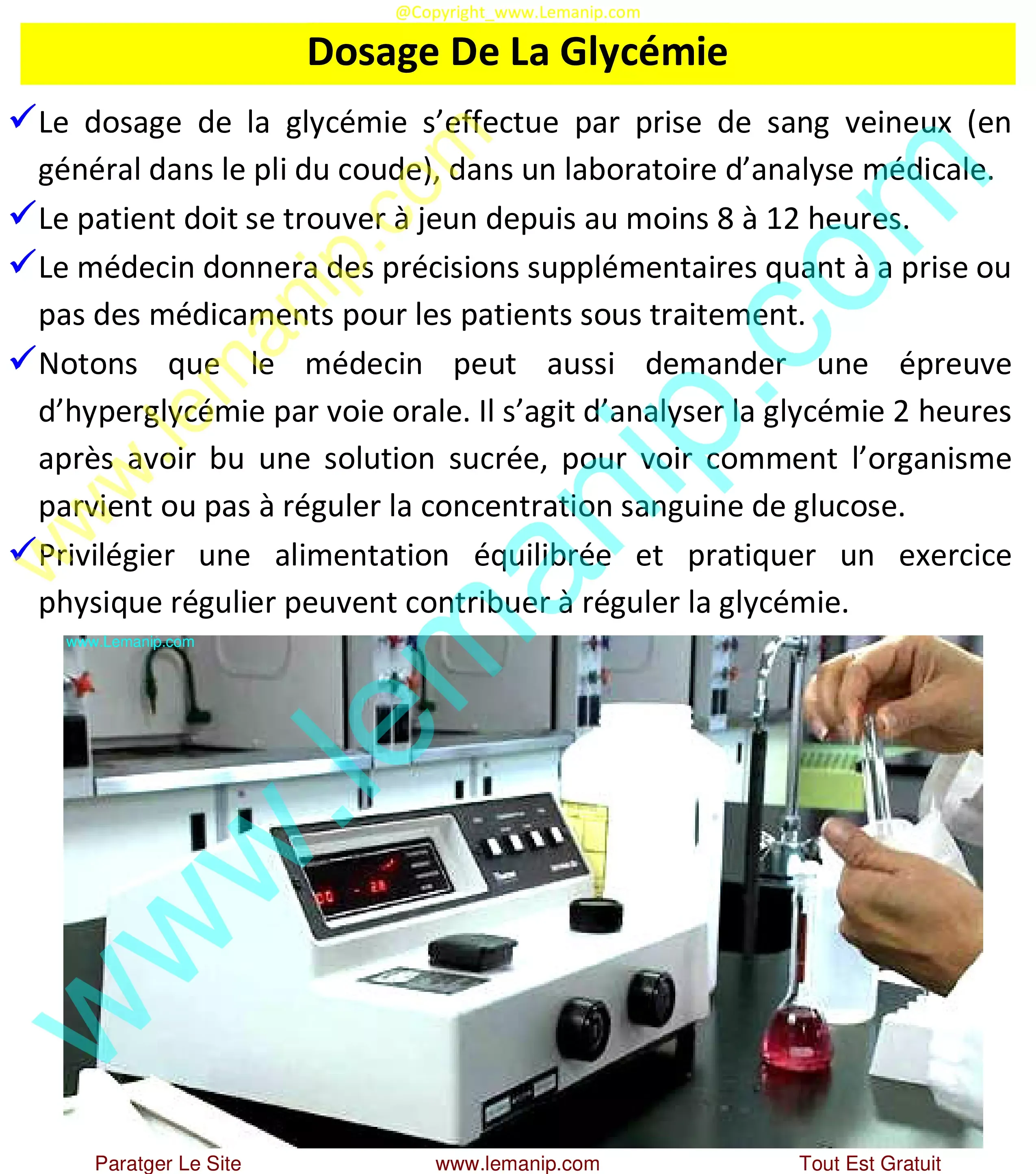 Dosage Glycémie