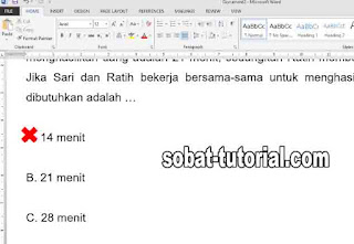 Cara Menyilang Jawaban di Microsoft Word