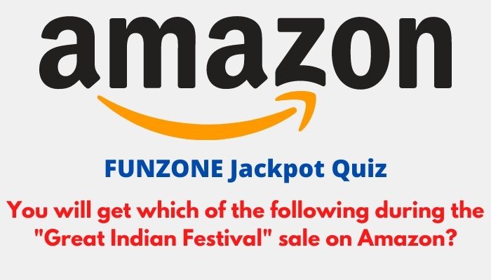You will get which of the following during the "Great Indian Festival" sale on Amazon?