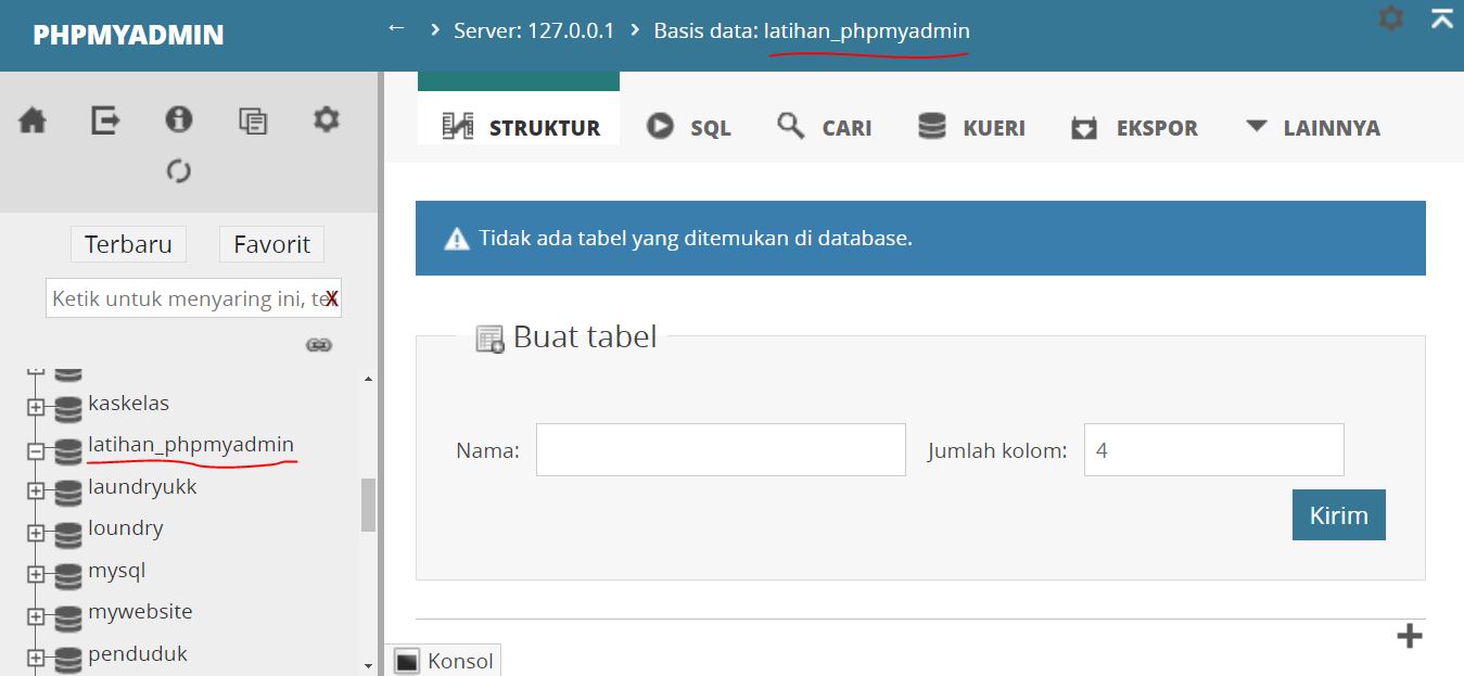 Cara Membuat Dan Menghapus Database MySQL