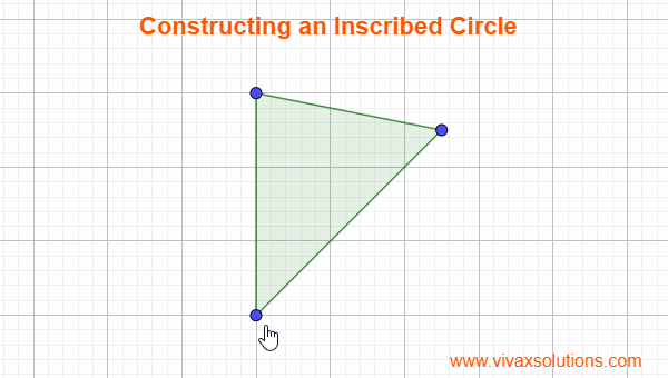 Construction of an inscribed circle for GCSE, IGCSE AND GCE O Level