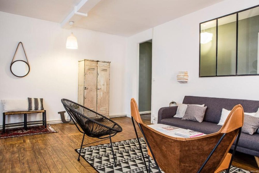 Stile vintage-industriale francese in un appartamento in affitto