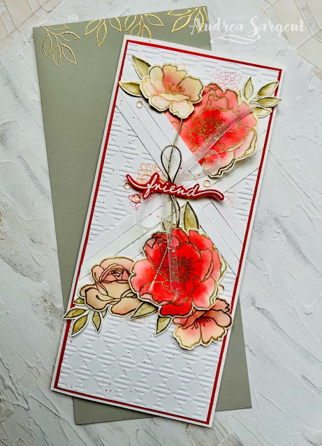 Show a friend that you care with a personally created card using the delightful Happiness Abounds roses.