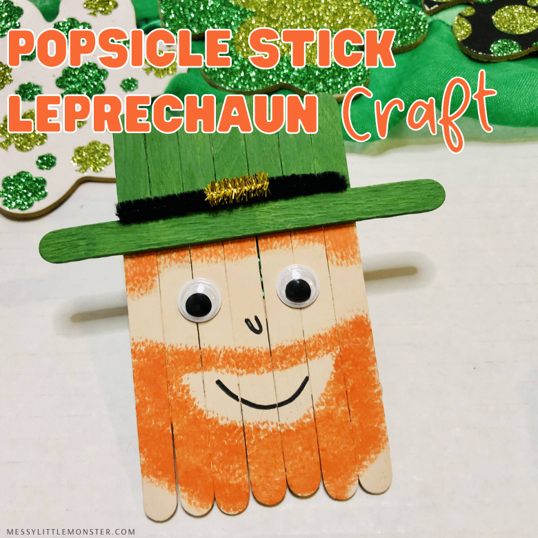 popsicle stick leprechaun craft for kids