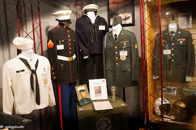 Vietnam War uniforms displayed in the St Charles Veterans Museum