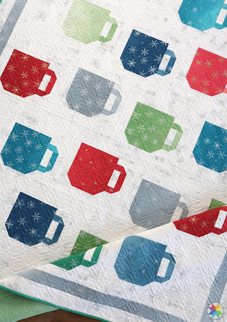 Mod Mugs quilt pattern throw size by A Bright Corner