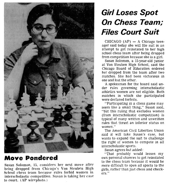 Girl Loses Spot On Chess Team Files Court Suit