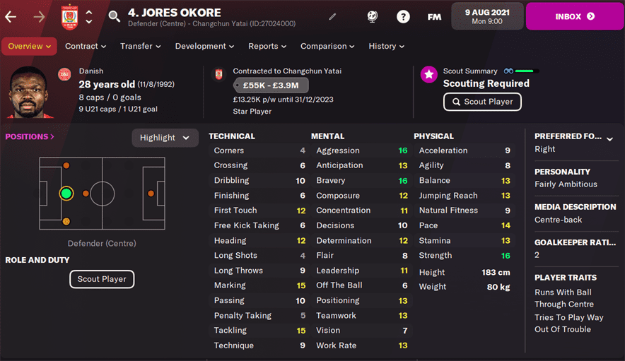 FM22 Jores Okore