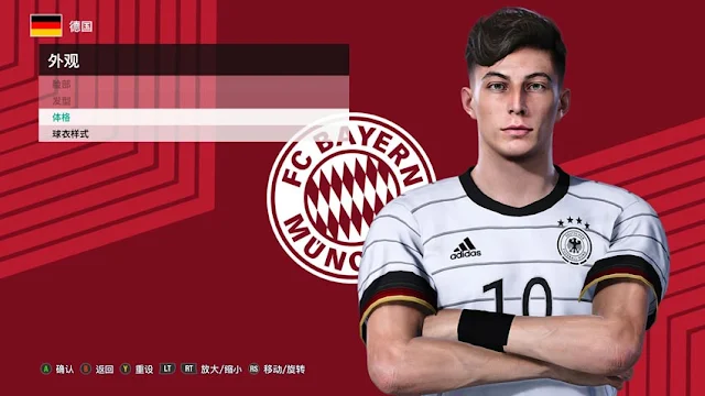 Kai Havertz Face 2021 For eFootball PES 2021