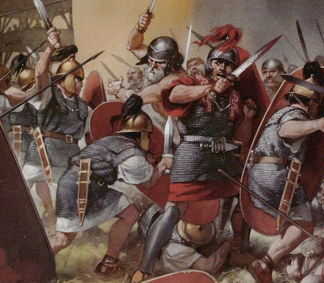 Реконструкция сражения римлян с галлами Ангуса Макбрайта