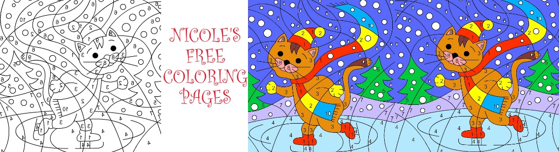 Nicole's Free Coloring Pages: COLOR BY NUMBER WINTER * Coloring page  Adult  color by number, Color by number printable, Free coloring pages