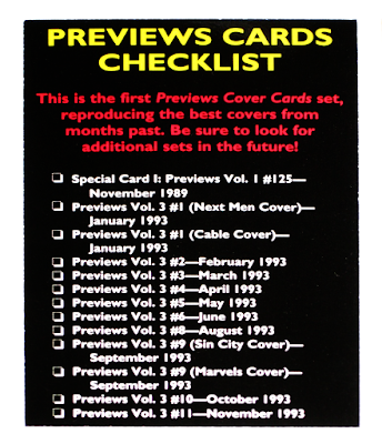 1994 Comic Images : Previews Cover Cards Checklist