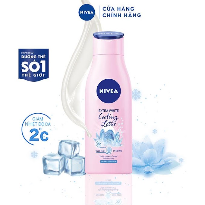 Mall Shop [ nivea.officialstore ] Sữa dưỡng thể dưỡng trắng dịu mát Nivea Healthy Glow Cooling Lotus 200ml