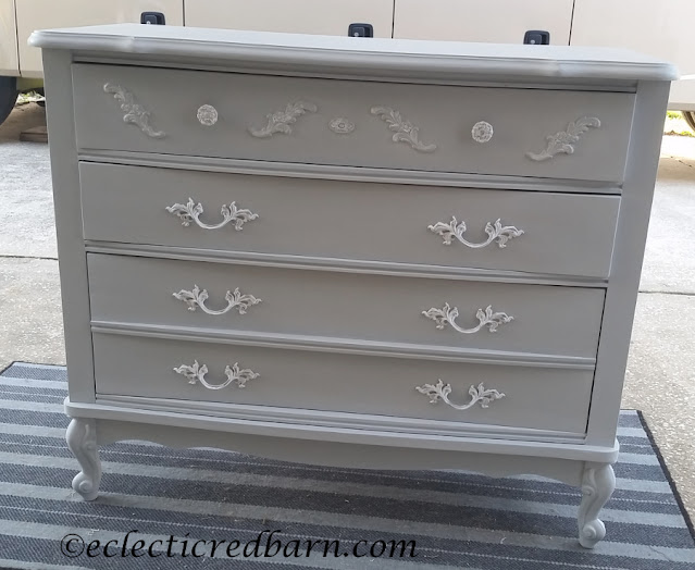 Updated Dresser. Share NOW. #upcycle #furniture #redo #recycle #paintedfurniture #eclecticredbarn