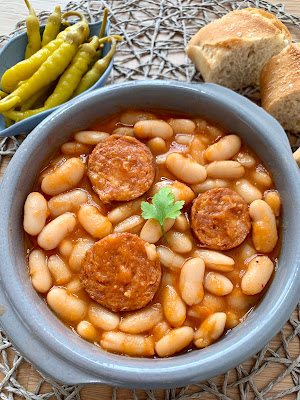 ALUBIAS BLANCAS CON CHORIZO. Receta Fácil y DELICIOSA en Olla lenta o CrockPot