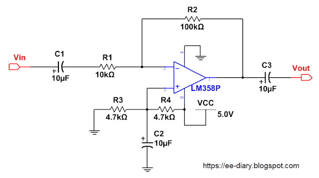 inverting LM358 Amplifier