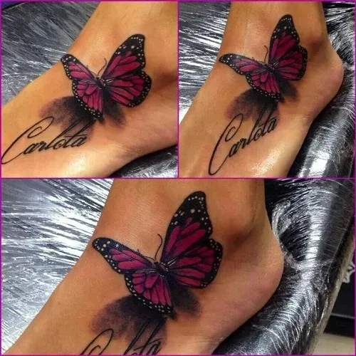 butterfly face tattoo