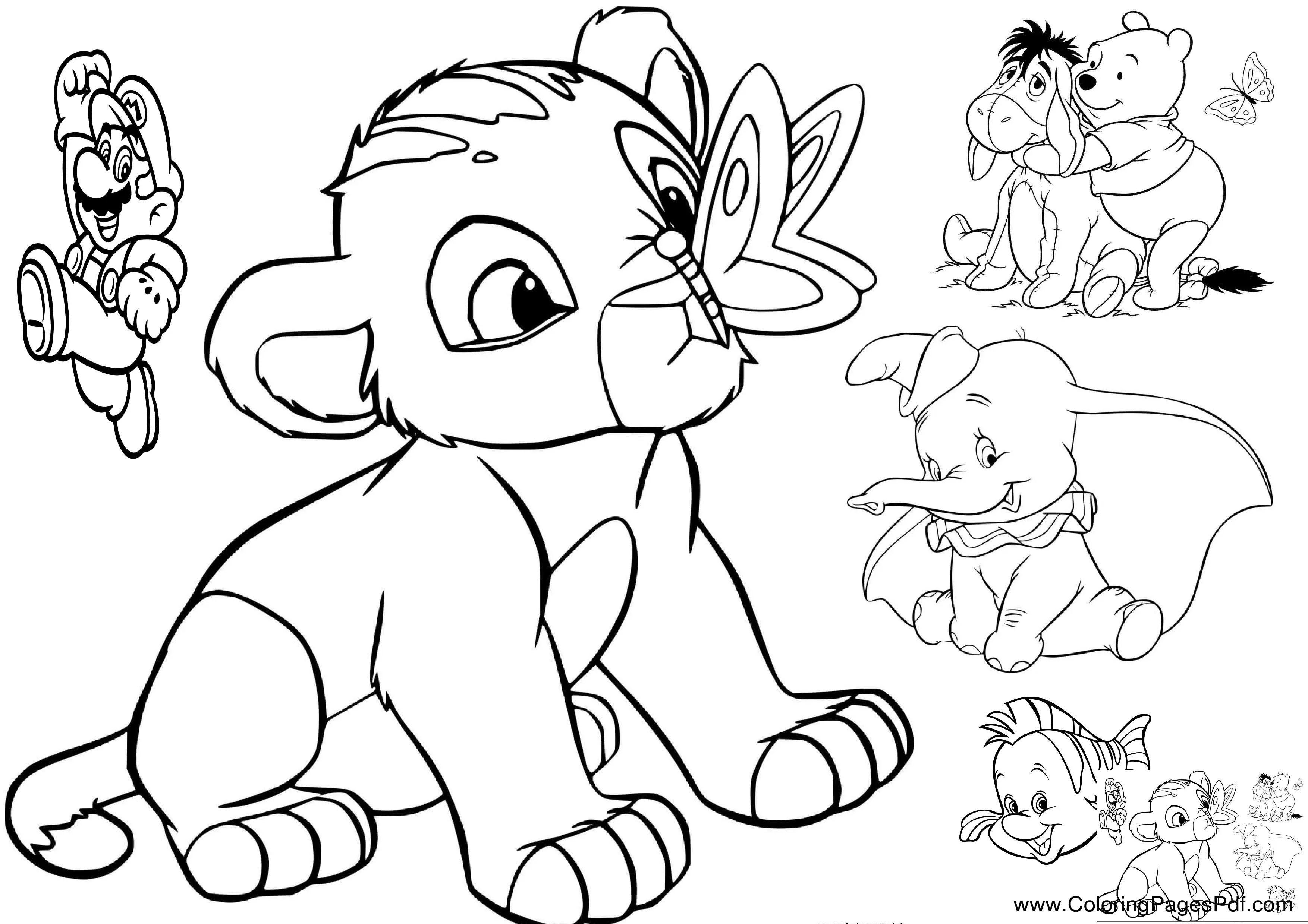 Cartoon Colouring Pages Pdf