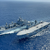 Capitânia da Esquadra brasileira realiza exercício com navio francês 