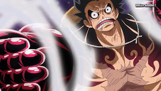 ワンピースアニメ WCI編 856話 ルフィ ギア4 バウンドマン 弾む男 かっこいい Monkey D.Luffy | ONE PIECE ホールケーキアイランド編