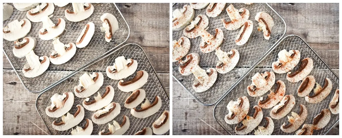 Mushroom Carbonara - step 1 - mushroom bacon