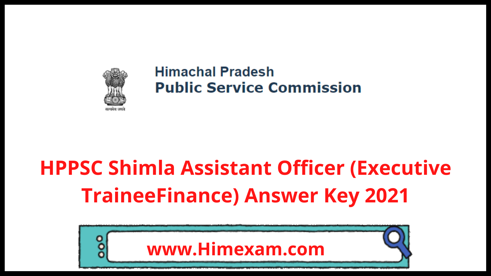 HPPSC Shimla Assistant Officer (Executive TraineeFinance) Answer Key 2021