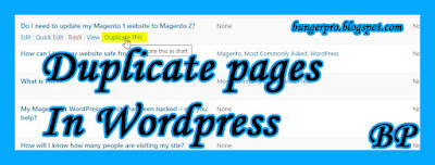Duplicate  Page In WordPress