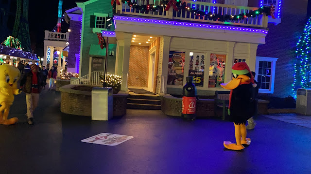 Daffy Duck and Tweety Bird Characters at Six Flags New England Holiday In The Park Lights