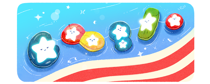 What is on Today's Google Homepage?  Happy Independence Day