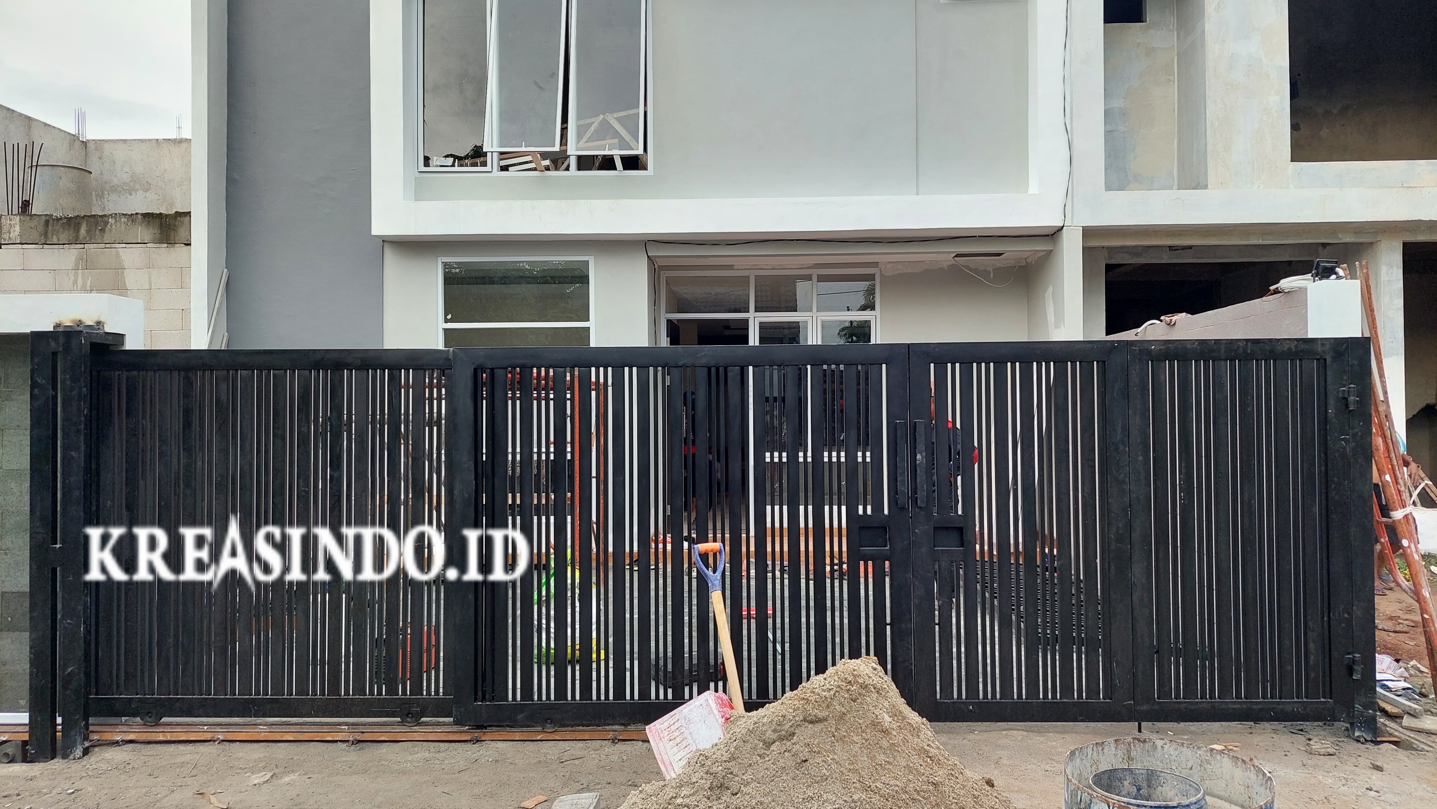 Hasil Pemasanga Pintu Pagar Besi Double Sliding Pesanan Bpk Hartono di Benda Tangerang