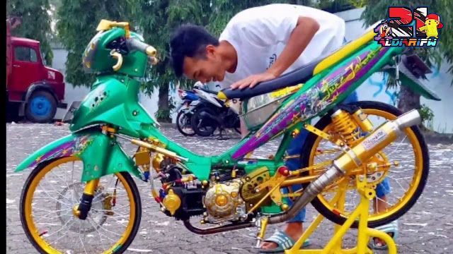 modifikasi jupiter z robot warna hijau