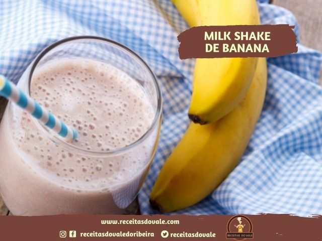 Receita de Milk Shake de Banana