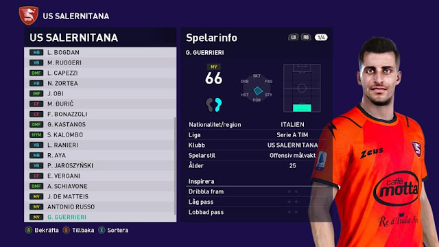 Guido Guerrieri Face For eFootball PES 2021